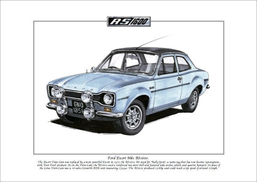 Ford Escort Mk1 RS1600 Wide Wheel Arches Cosworth BDA Fine - Etsy Finland Ford Escort Mk1 RS1600 Wide Wheel Arches Cosworth BDA Fine - Etsy Finland