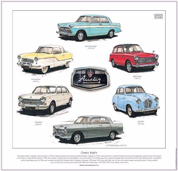 AUSTIN Original Collectors Card Set A35 A40 1100 Mini Westminster Metropolitan