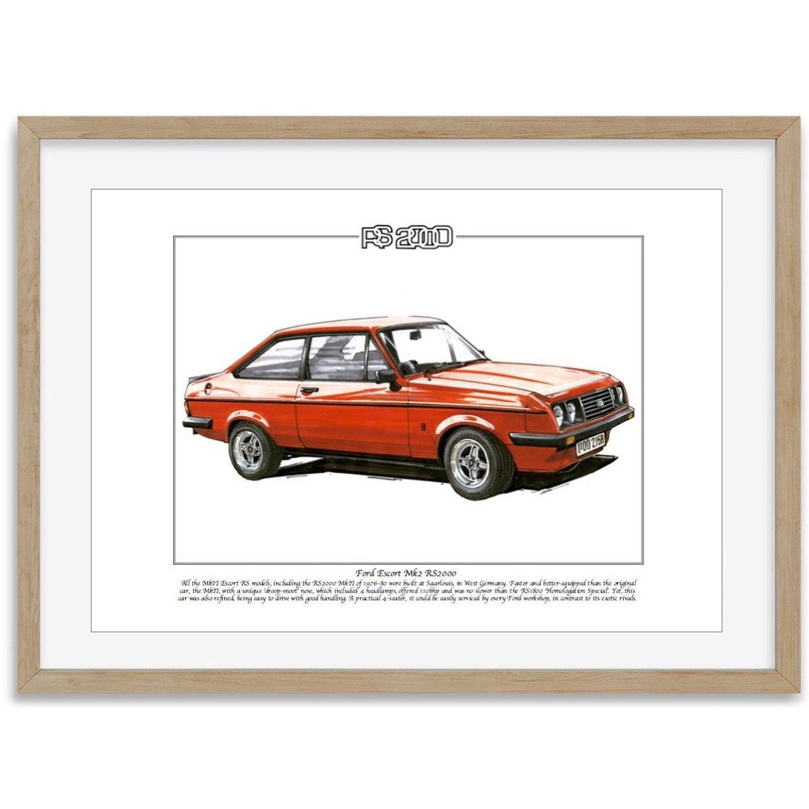 SIZE A4 FORD ESCORT RS2000 CAR ART PRINT PICTURE PERSONALISE IT! SIZE A4 FORD ESCORT RS2000 CAR ART PRINT PICTURE PERSONALISE IT!