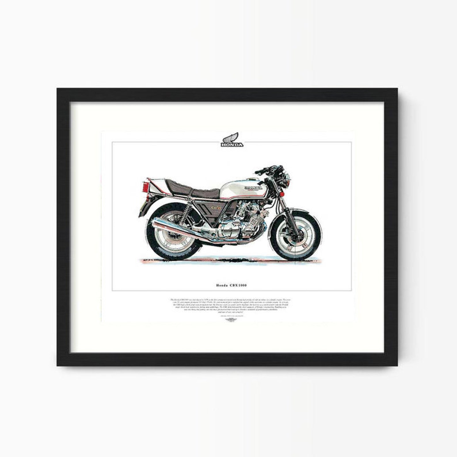 HONDA CBX 1000 Superbike Motorcycle Fine Art Print Motorbike Etsy UK