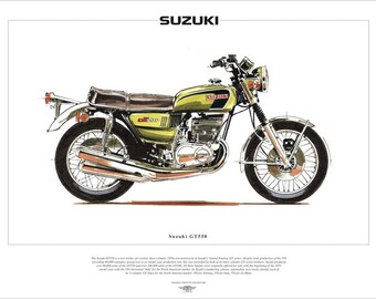 Suzuki GT550 Motorcycle Motorbike Tea Coffee Mug Biker Gift Printed UK 