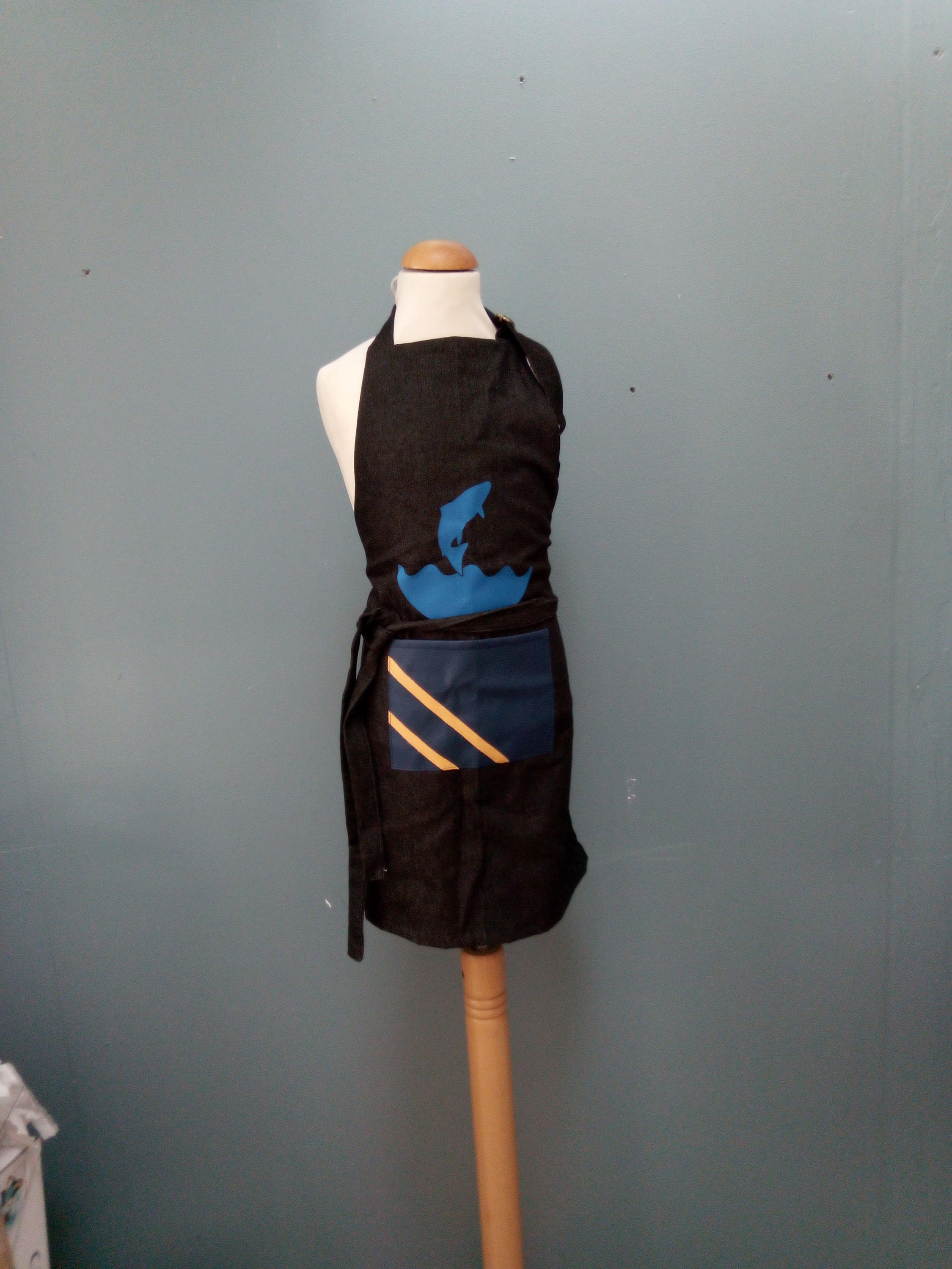 Tablier Enfant en Jean Bleu Foncé