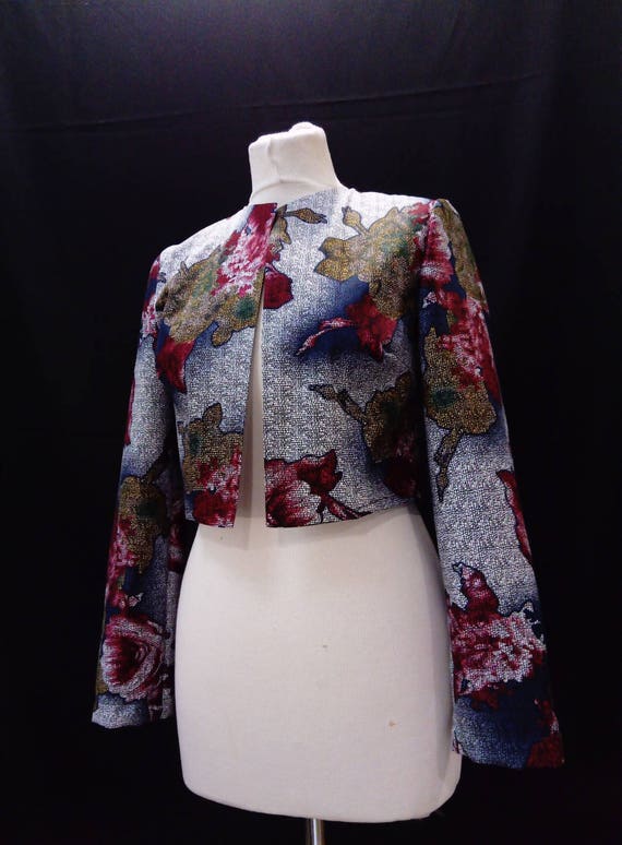 Printed Jacket Jacket Gabardine Jacket Dressed Blazzer Chic | Etsy