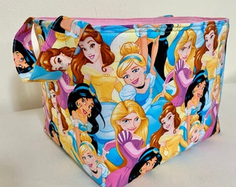 Princess Fairytale Castle Fabric Bin Girl/'s Personalized Bedroom Baby Nursery Organizer for Toys or Clothing FB0019
