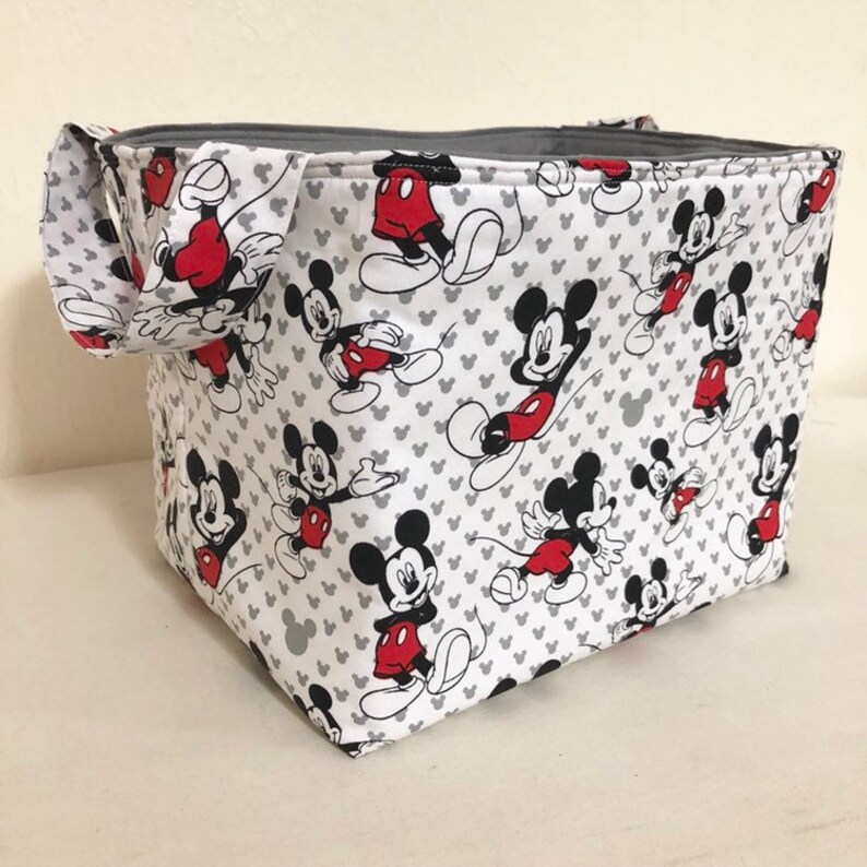 Disney Mickey Mouse Fabric Bin Fabric Organizer Fabric | Etsy