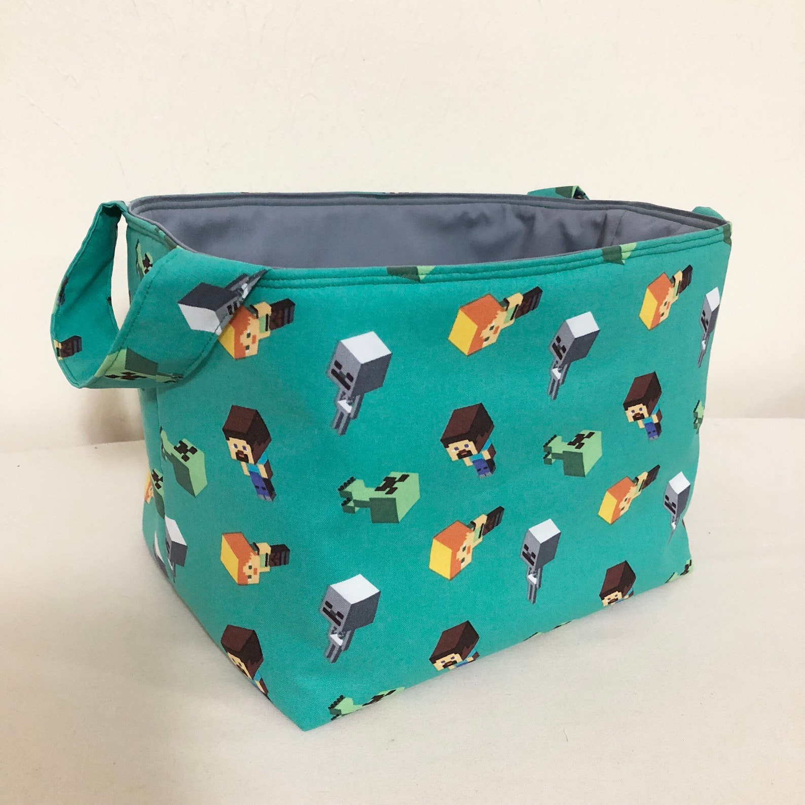 Minecraft Personajes Contenedor de tela Organizador de | Etsy