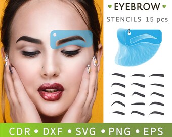 Eyebrow printable Etsy graphic relating to Free Printable Eyebrow Stencils Pdf titled Eyebrow printable Etsy