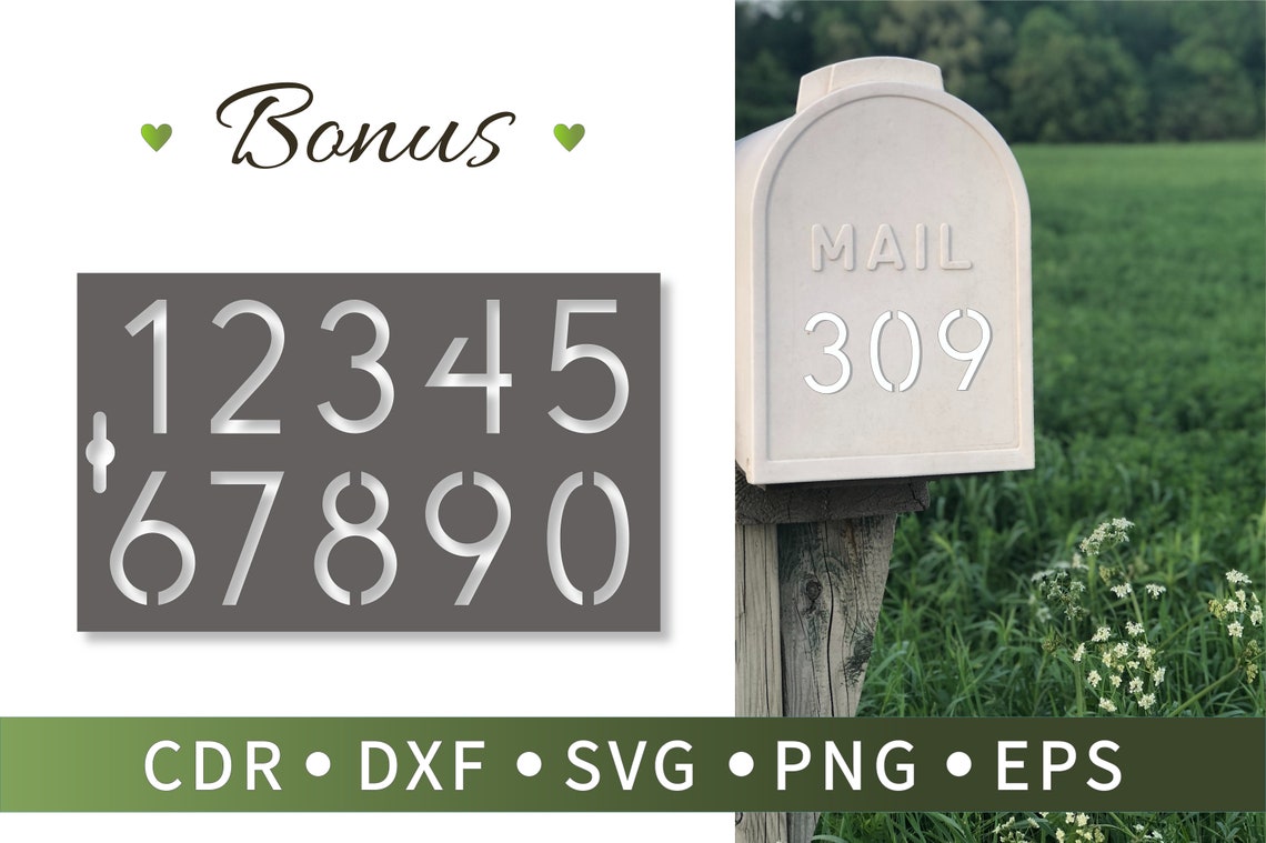 10 Wall Stencils Address Sign Number House Cricut Downloads Etsy