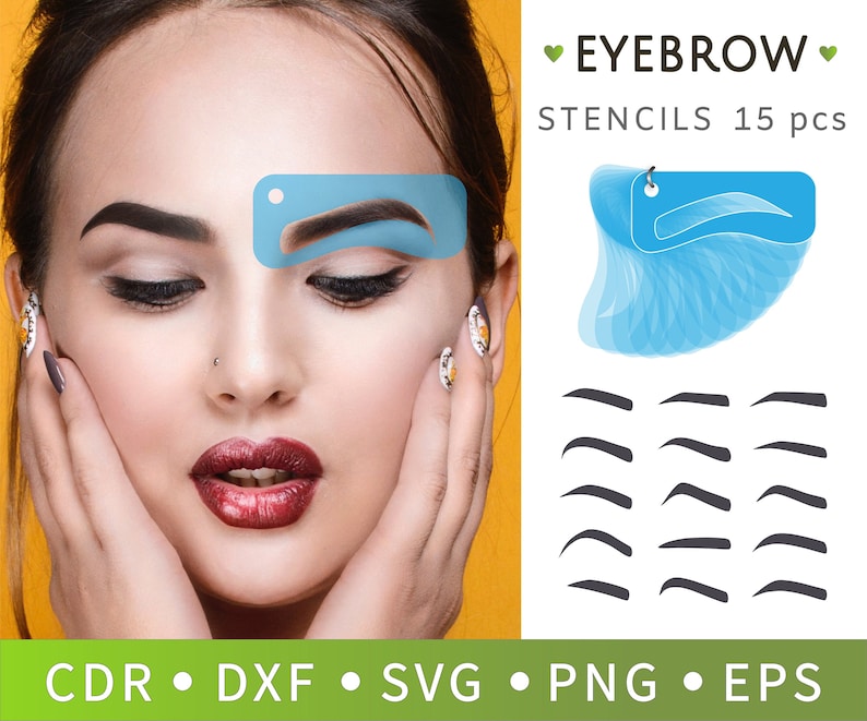 15 Make-up stickers, Encounter stickers, Laser slash vector, Custom-made make-up, Eyebrow stencil SVG, Printable stencil, Encounter natural beauty make-up device graphic regarding Printable Eye Brow Stencils referred to as 15 Make-up stickers, Encounter stickers, Laser lower vector, Tailored make-up, Eyebrow stencil SVG, Printable stencil, Deal with elegance make-up instrument
