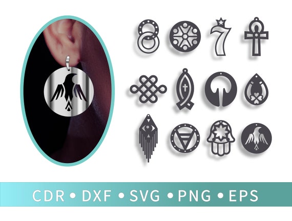Download Get Free Svg Files For Cricut 12 Geometric Earrings Raven Etsy
