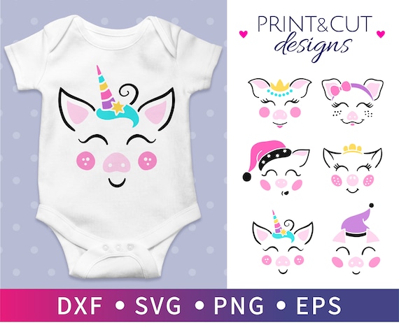 Download Get Free Svg 6 Unicorn Face Svg Pig Svg Unicorn Birthday Etsy
