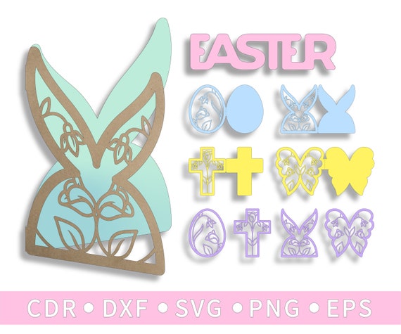 9 Svg Easter Decorations Svg Floral Clipart Flower Svg Cross Etsy