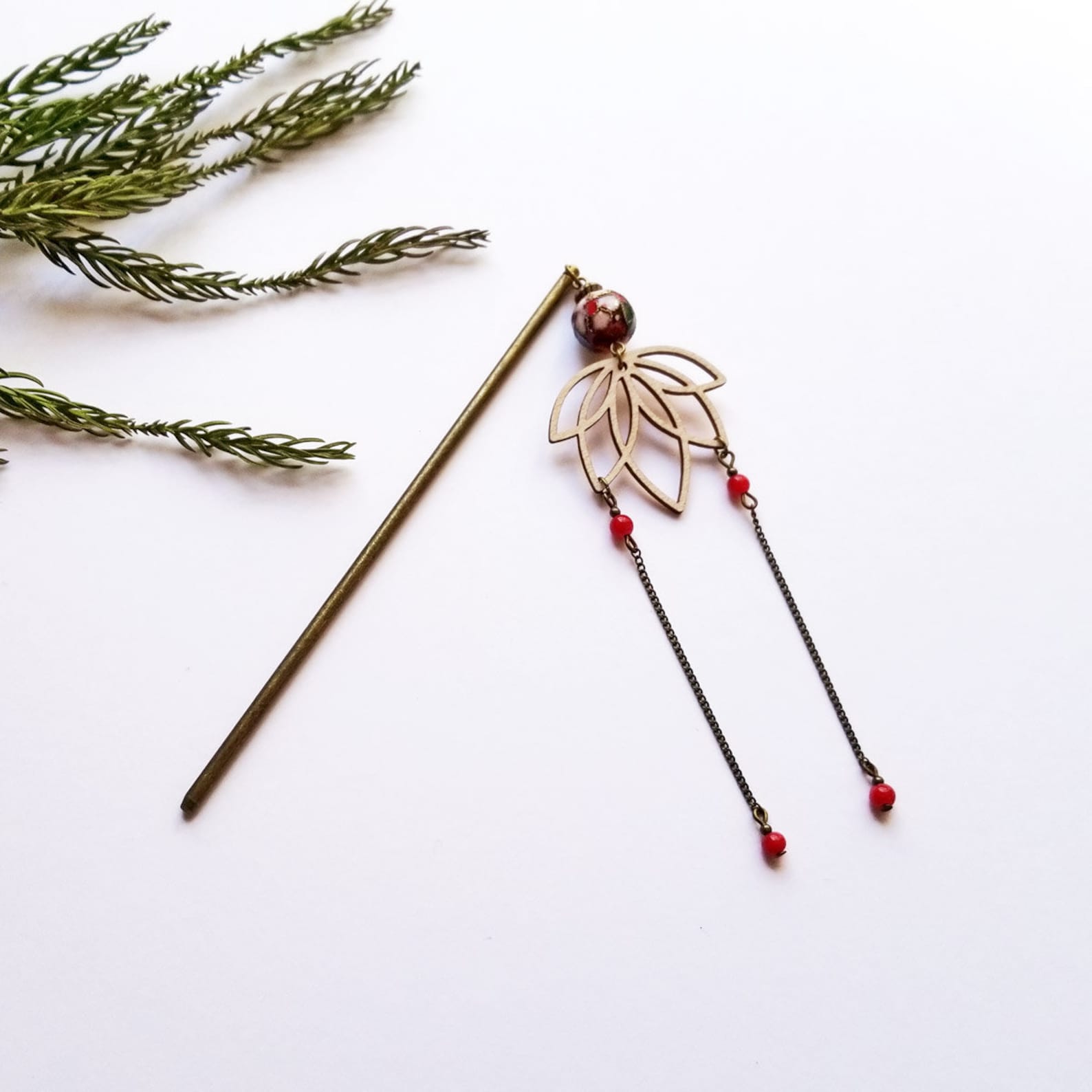 Piques à cheveux bois ou métal - Mosaik bijoux indiens