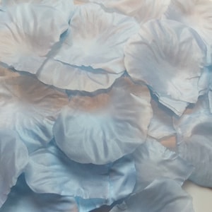 300 x BLAUWE kunstzijde ROZENBLADJES - *Confetti voor bruiloften/feesten*