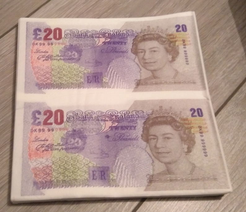 Novelty Money Napkins Pack of 20 20 Note Etsy