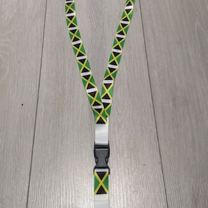 Jamaica-sleutelkoord met veiligheidssluiting - ideaal voor ID-badges - 80 cm x 2 cm - Jamaicaans