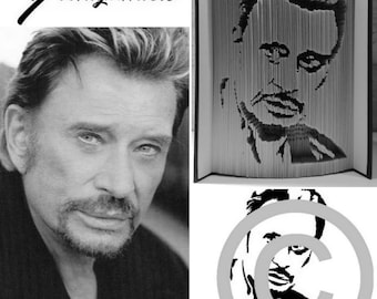 Johnny Hallyday - Cut-out folded book pattern