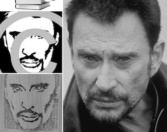 Johnny Hallyday - Cut-out folded book pattern