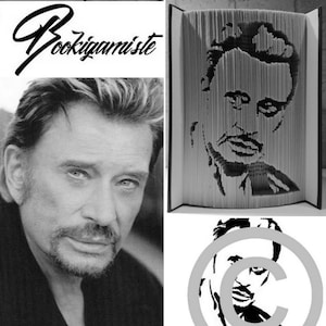 Johnny Hallyday - Cut-out folded book pattern
