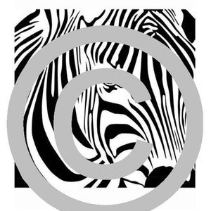 Zebra Head - Die Cut Folded Book Pattern