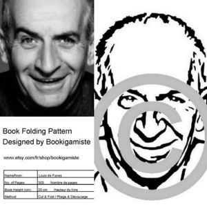 Louis de Funès - Cut-out folded book pattern
