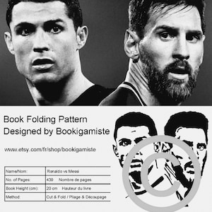 Cristiano Ronaldo vs Messi - Die Cut Folded Book Pattern