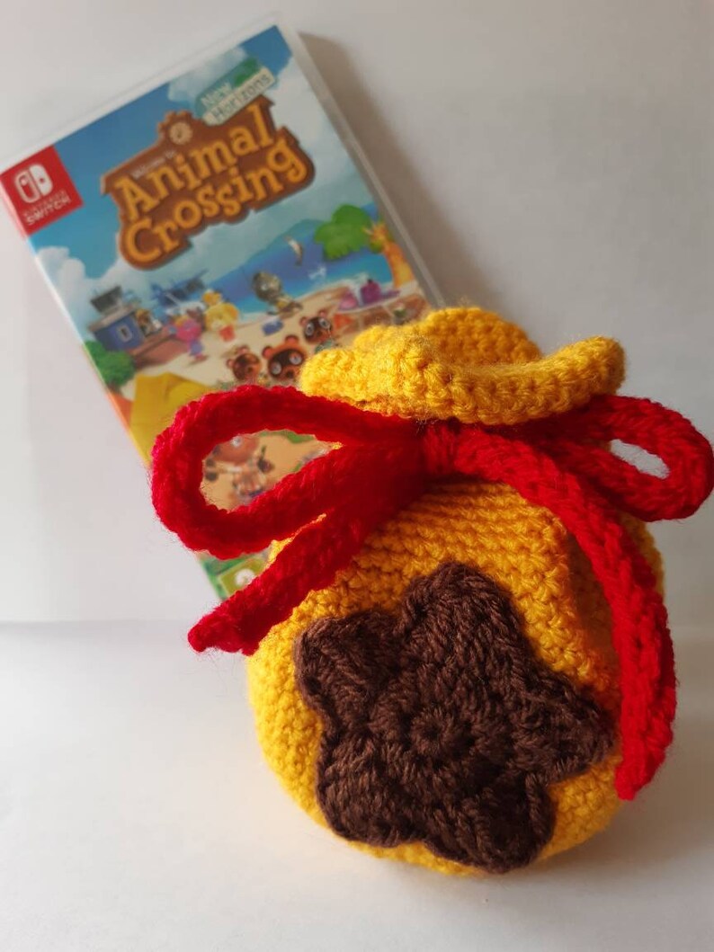 Crocheted Animal Crossing Bells Bag Etsy