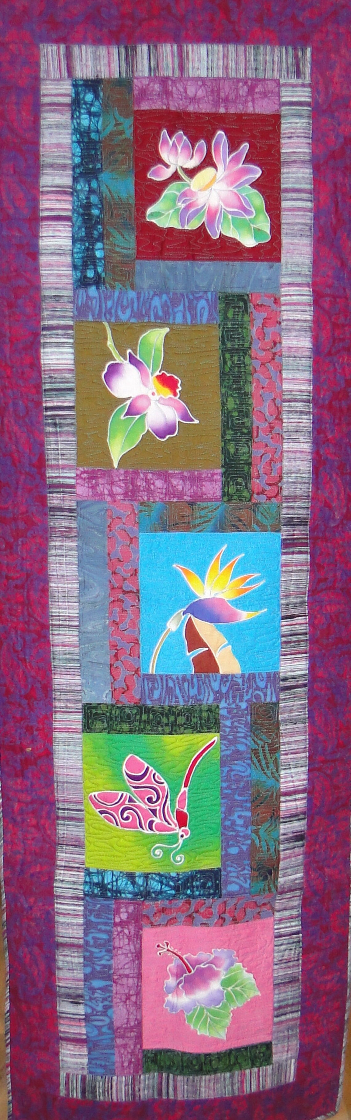 Malaysian Flower Garden Quilt Pattern by Woven Inspirations Etsy