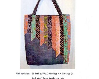 Angle Tote Bag Pattern by Quilting Fabrications Leslie Edwards