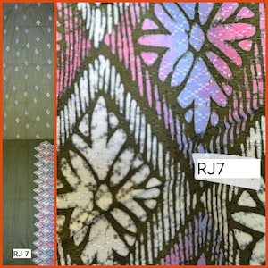 Batik bomull-rayon jacquardtyg 4 yards längder - Green Collection 1