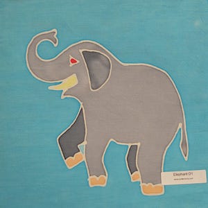 Elefant Batik Mini Art Panels - Unikat