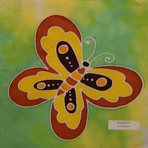 Butterfly Batik Mini Art Panels - Hand Painted, One of a Kind