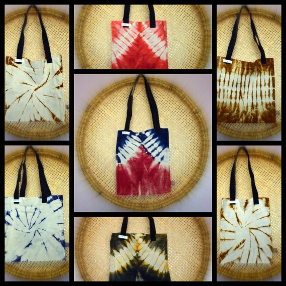 Tie Dye Canvas Tote Bags Etsy