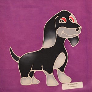 Dachshund Batik Mini Art Panels - Hand Painted, One of a Kind