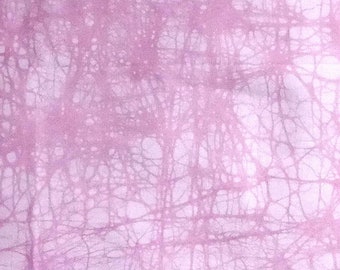 Fractured Pink Shades of Malaysian Cracked Batik Fabric