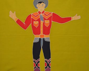 Big Tex Batik Art Panels, 22" x 22" - One of a Kind, Hand Painted