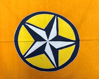 Texas Star Batik Art Panels, 22" x 22" - Hand Painted, One of a Kind