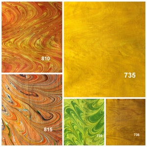 Marble Orange & Yellows Malaysian Artisan Hand Dyed Fabric image 1