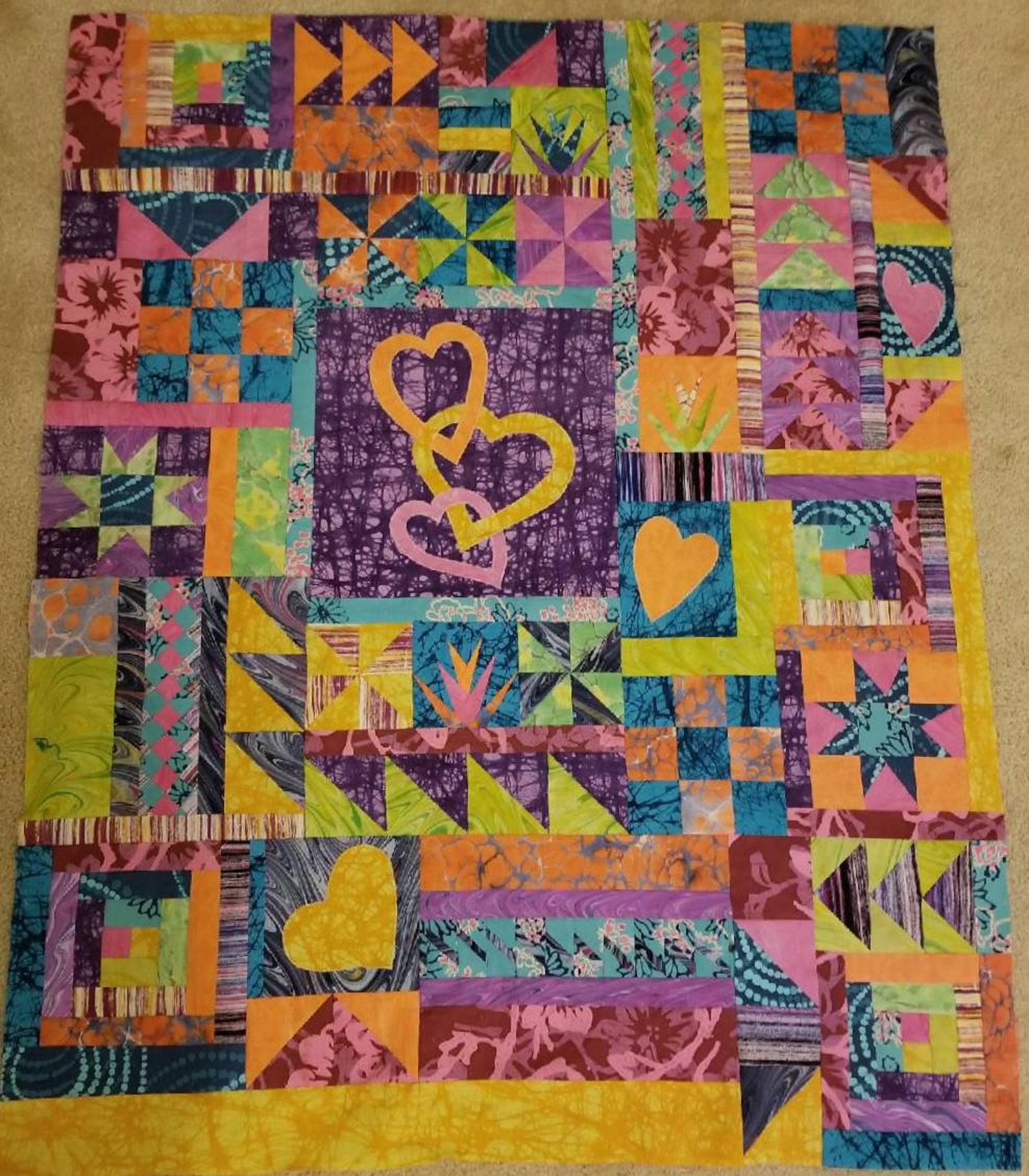 Random Heart Sampler Quilt Pattern by Quilting Fabrications - Etsy