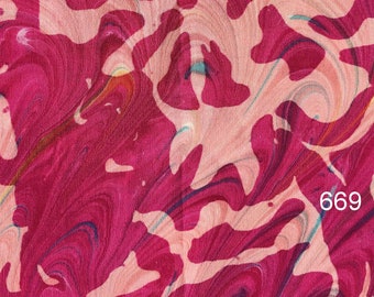 Blonde Marble -  Pink Hand Dyed Batik Batik