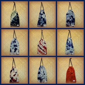 Tie Dye Canvas Pouches/Gift Bags