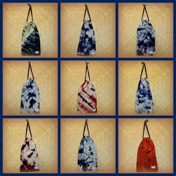 Tie Dye Canvas Pouches/Gift Bags