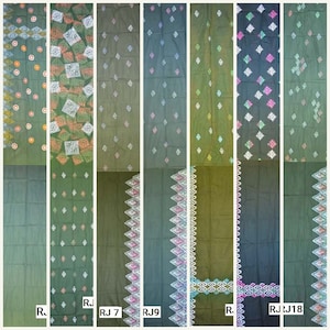 Batik Cotton Jacquard Fabric 4 Yard Lengths - Green Collection 1