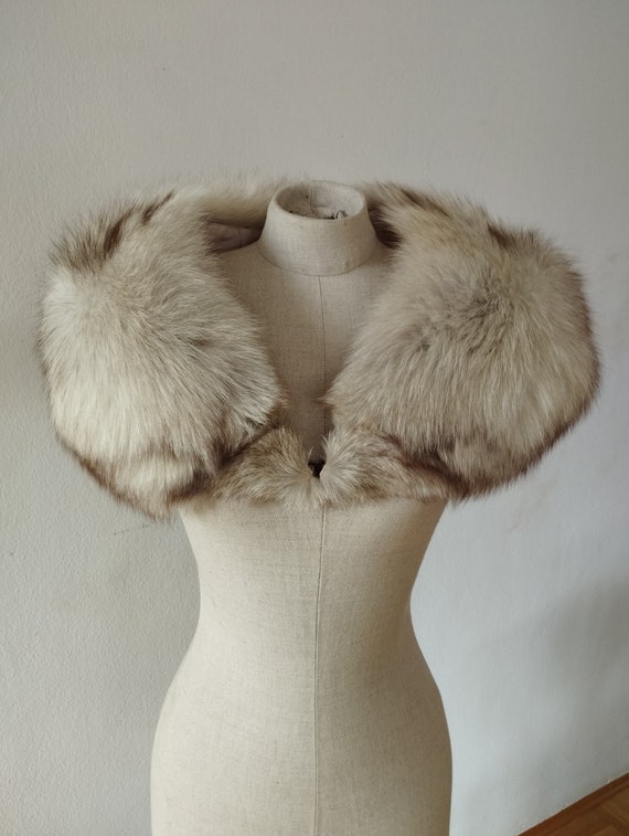 1950s Arctic fox fur bridal wrap | Vintage fur sto