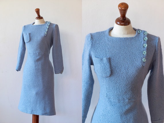 1940s Knit Wool Dress | Vintage Wiggle Dress | Vin