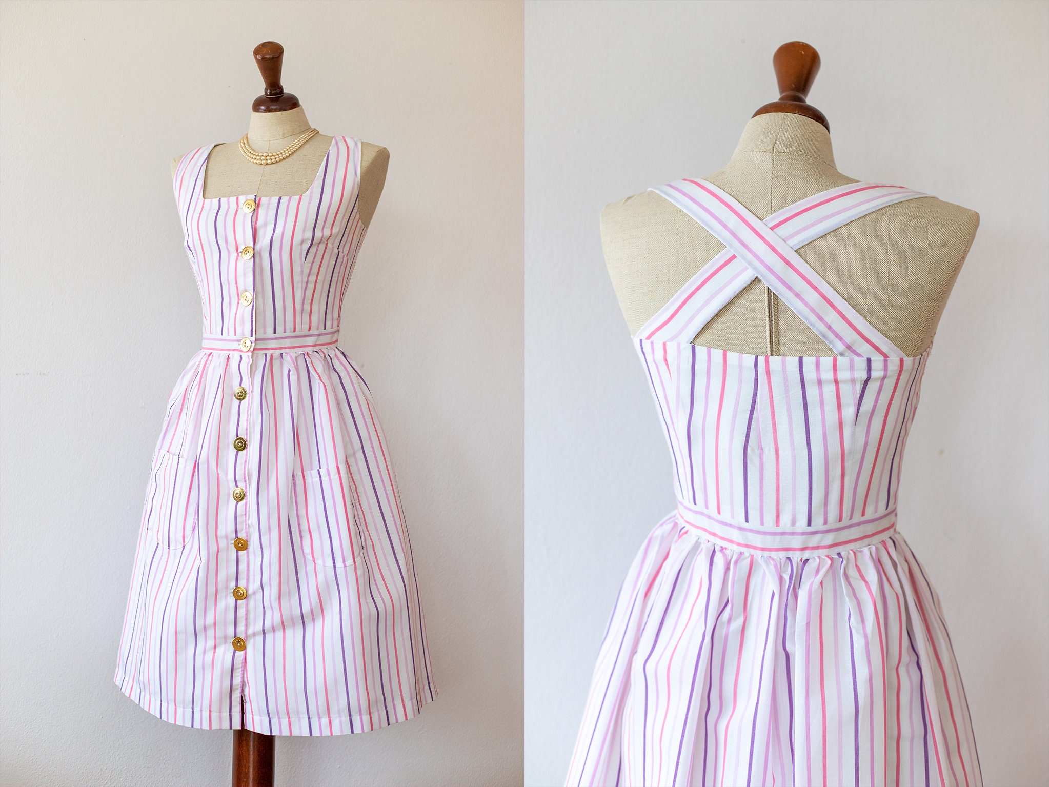 1950s pinafore dress