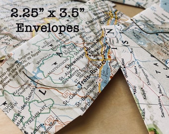 Handmade envelopes--Recycled NGeo maps