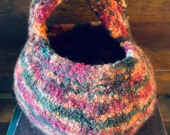 Möbius felted basket