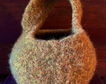 Möbius felted basket