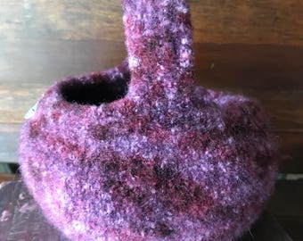 Möbius felted basket